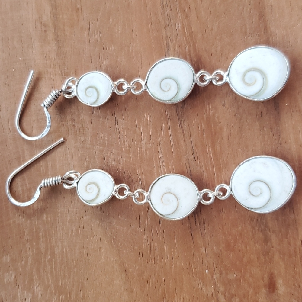 New Shiva Eye Silver Dangle Earrings.